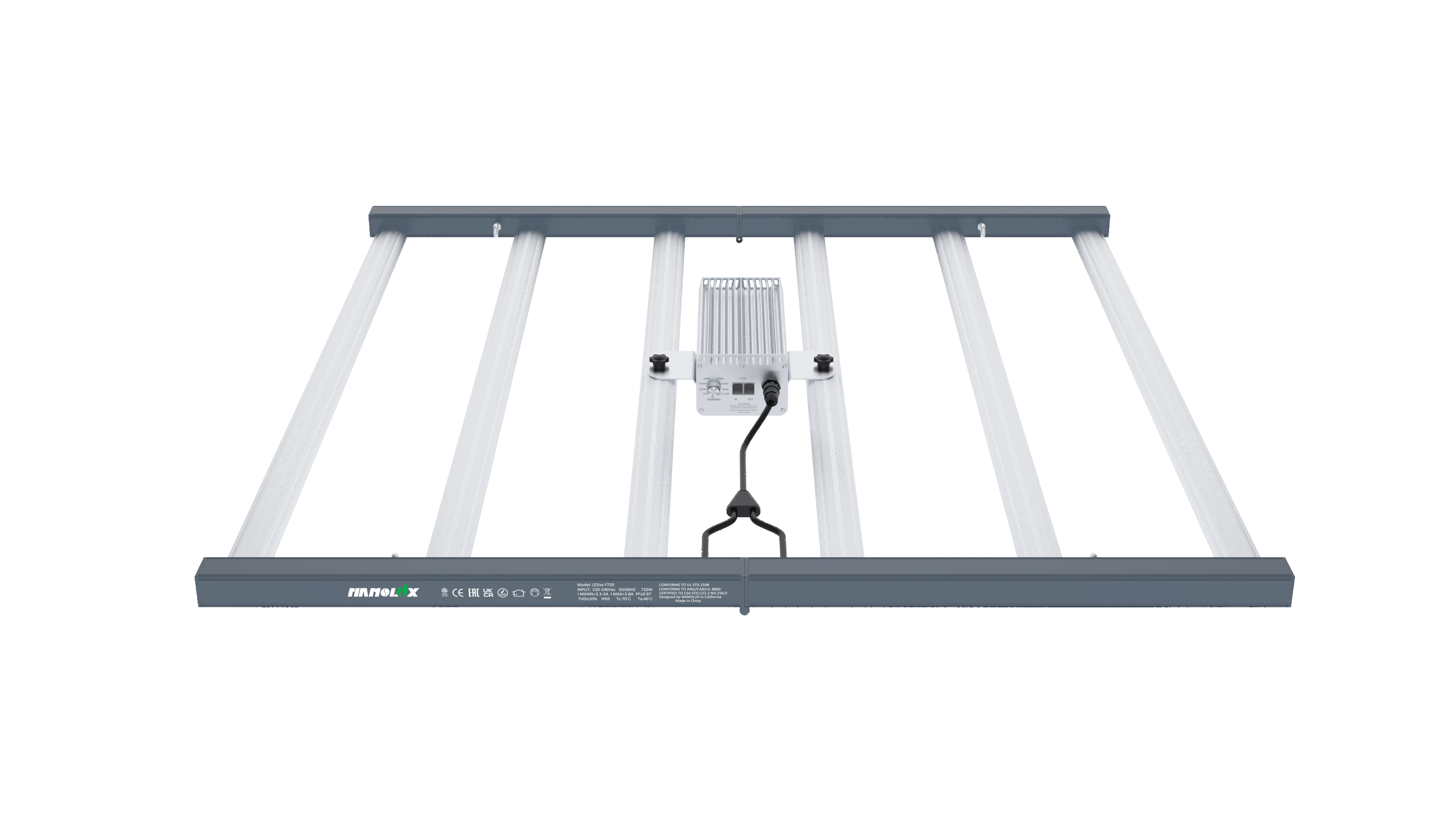 LED-Kasvivalaisin Nanolux 720W UV+iR ZX 2.7 ENNAKKOTILAUS 