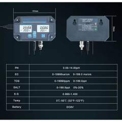 Multimeter Bluetooth pH ja EC 6in1 meter 